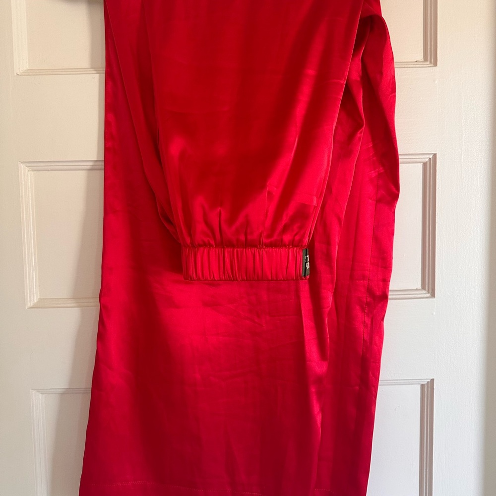 Daily Drills Red Silk Pants